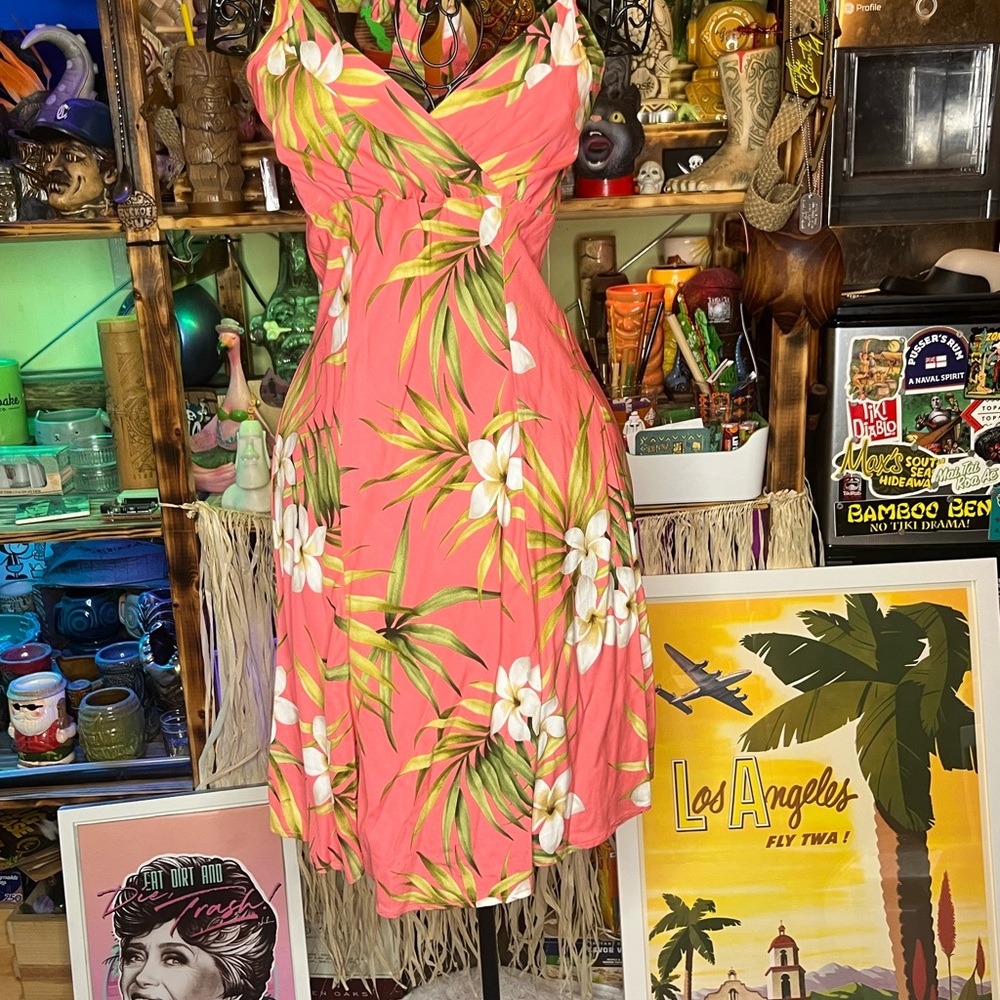 Gorgeous pink aloha dress vintage S - Picture 4 of 4